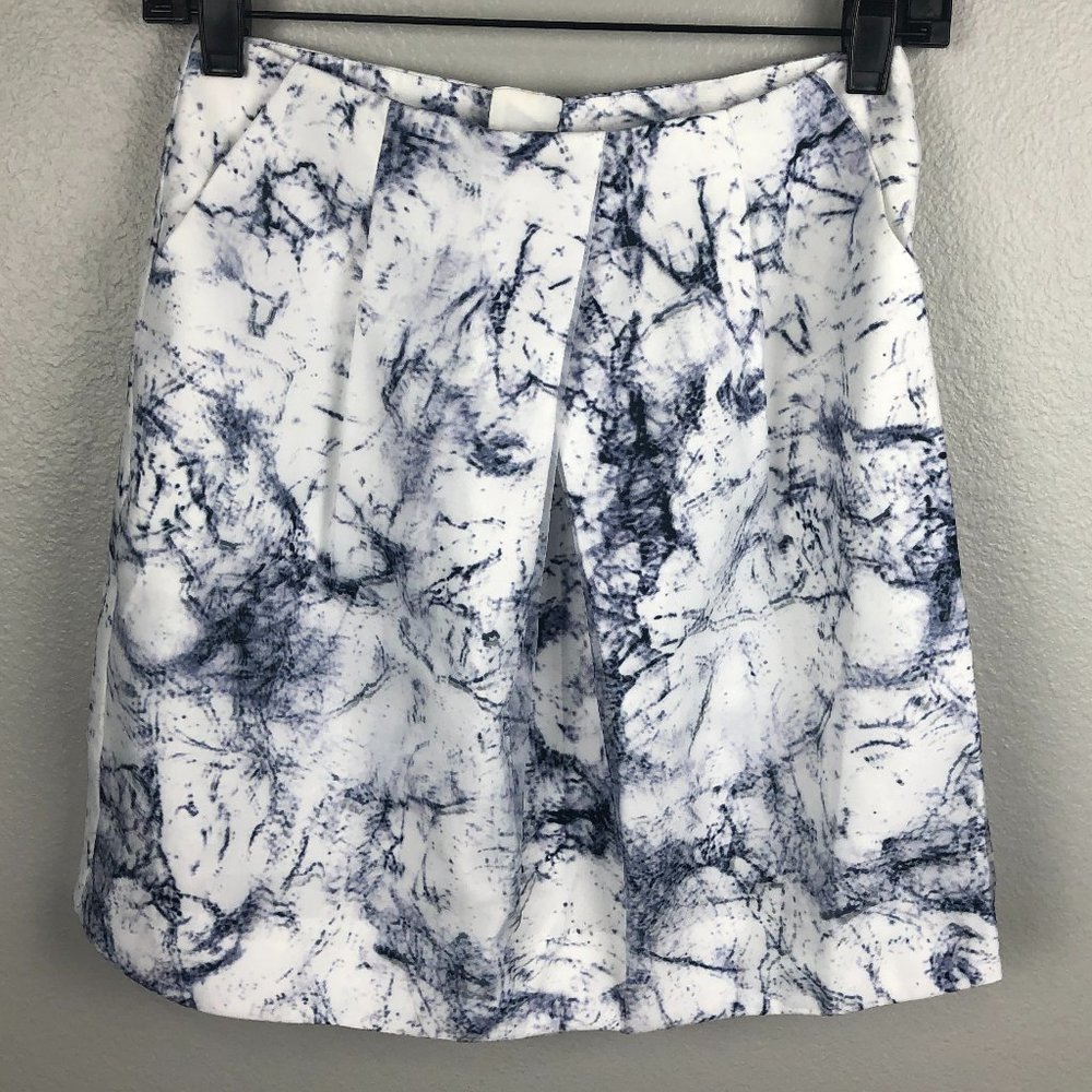 FRNCH Printed Pleat Mini Skirt - size S